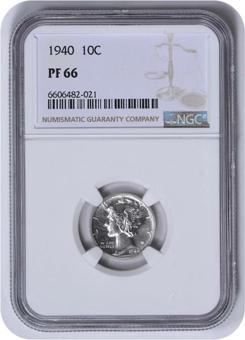 1940 Mercury Silver Dime PR66 NGC Cover