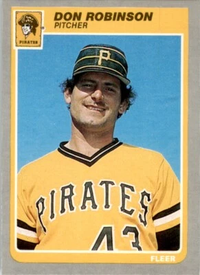 1985 Fleer Don Robinson . Pittsburgh Pirates #475 - Image 1 of 2