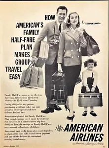 American Airlines Family Traveling Vtg Print Ad 1958 - Picture 1 of 6