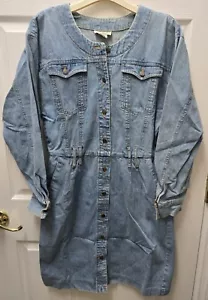 Banana Republic Denim Long Sleeve One Piece Dresses 14 - Picture 1 of 2