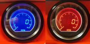60mm EVO Car Tach RPM 10000RPM Gauge Gauge Red and Blue LCD Digital Display - Picture 1 of 2