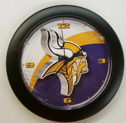 NFL Minnesota Vikings - 11" Round Clock, New Cover
