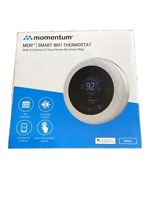 NEW Momentum Meri Smart WiFi Thermostat Works w/Google Assistant - SHIPS FAST - Image 1 of 4