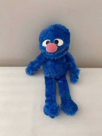 GUND Sesame Street GROVER Soft Blue Plush Stuffed Animal 14" 2002 Vintage Cover