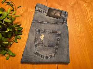 HERREN SEVEN 7 FOR ALL MANKIND PAXTYN SLIM GERADE BLAU DENIM JEANS 29 X 30 NEU OHNE ETIKETT - Bild 1 von 12