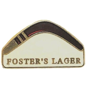 Prendedor de solapa sombrero boomerang cerveza Foster's Lager - Imagen 1 de 1