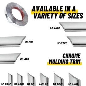 16ft Chrome Trim Molding Strip Car Door Window Bumper Side Trime Protector Guard - Picture 1 of 22
