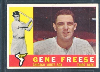 1960 Topps #435 GENE FREESE Chicago White Sox, Cream Back ~ EX to EX-MT - Image 1 of 2