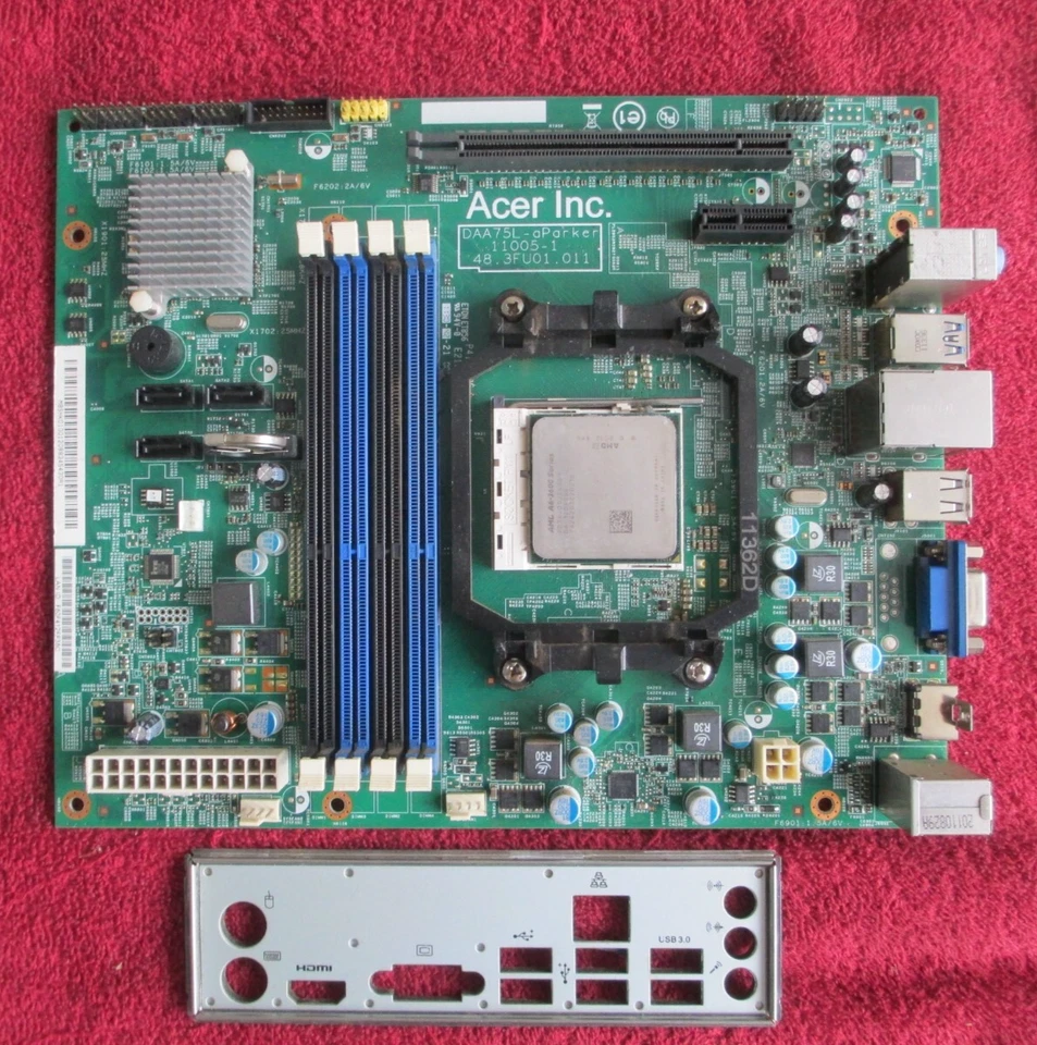 Acer DAA75L-aParker Socket FM1 DDR3 AMD Motherboard with CPU - Image 1 of 1