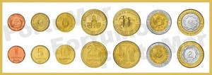 Argentina COIN 7 Pcs SET  1 5 10 25 50 CENTAVOS 1 2 PESOS 1998 2016, UNC BIMETAL - Picture 1 of 3