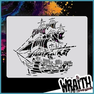 The Jolly Roger - Reusable Airbrush Stencil Template - Picture 1 of 4