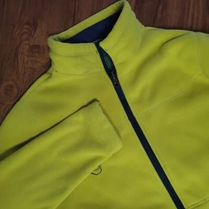 LL Bean Yellow Full Zip Long Sleeve Fleece Jacket / Coat Girl's L 14-16 - Picture 1 of 10