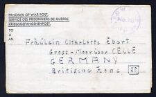 GB 1947 POW Camp 38 Ruthin Wales WW2 Prisoner of War Cover to Celle Germany