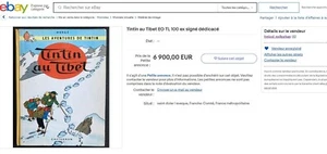ATTENTION NOT FOR SALE! Tintin au Tibet EO TL 100 ex signé dédicacé - Foto 1 di 1