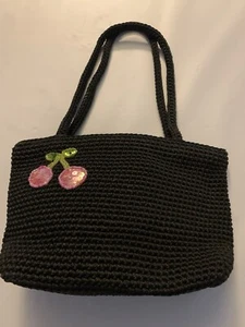 Black Knit The Sak Purse With Cherries - Picture 1 of 7