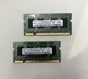 2x RAM Sodimm 512mb DDR2 667MHz 5300S Samsung M470T6554EZ3-CE6 - Picture 1 of 1
