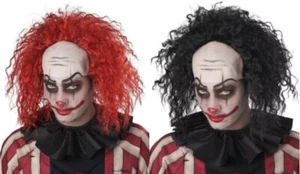 Brand New Clown Pattern Baldness Bald Cap Adult Wig Red or Black Adult - Picture 1 of 3