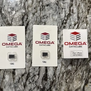 Omega Datacube Photo & Video Backup Device with 2-128GB Memory Cards-NEW SEALED - Picture 1 of 4