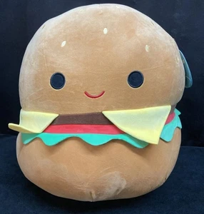 Squishmallows Plush 16" Carl The Cheeseburger Childs Ultra Soft Stuffed Toy New - Picture 1 of 7