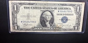 1935 C $1 Dollar Bill Silver Certificate - Picture 1 of 2