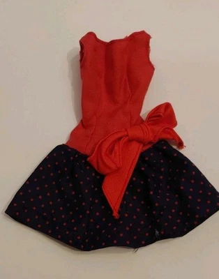 VESTIDO FALDA VINTAGE 1967 MATTEL BARBIE PAK MEJOR LAZO ROJO TOP KEN TIME TO TURN IN Foto 1 de 4