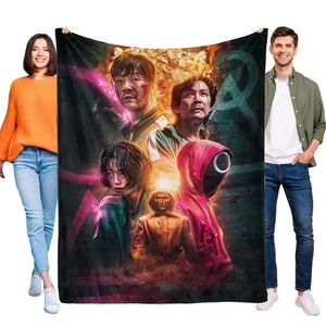 Squid Game Blanket Soft Flannel Bed Sofa Couch Throw Birthday Gift - Picture 1 of 10