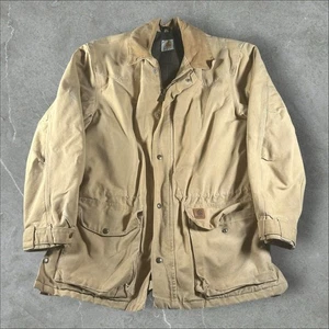 Vintage Carhartt Jacket Mens XL Tan Blanket Lined Chore Coat CO8WET Duck Canvas - Picture 1 of 6