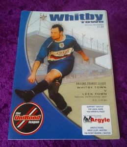 Whitby Town vs LeekTown - Offizielles Programm - Samstag, 3. November 2007 - Bild 1 von 1