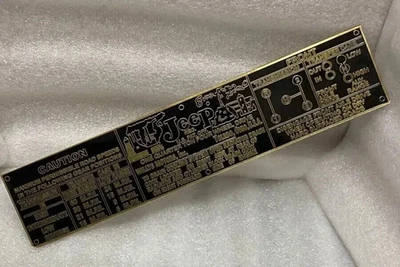 WILLYS JEEP CJ2A CJ3A CJ3B BRASS - JEEP TRANSMISSION DATA PLATE #B880 — 第 1/3 张图片