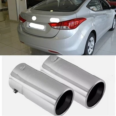 2xExhaust Tip Rear Tail Throat Muffler Stainless Steel For Hyundai Elantra Foto 1 de 4