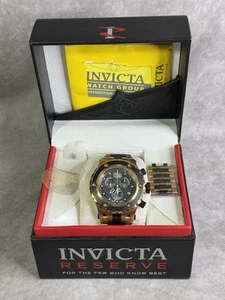 Reloj cronógrafo para hombre 52 mm Invicta Reserve Subaqua oro rosa/negro 5214 - Imagen 1 de 16