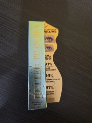NIB Full Size Too Faced Better Than Sex Waterproof Black Mascara Free Ship - Image 1 of 4