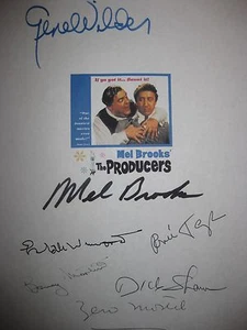 The Producers signed Film Script X7 Gene Wilder Mel Brooks Zero Mostel Taylor RP - Picture 1 of 1
