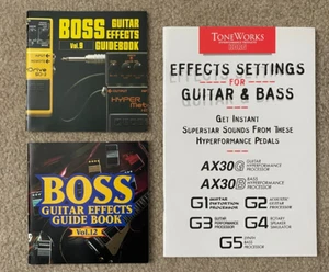 Boss Guitar Effects-Vol 9 & 12 + ToneWorks Effects Settings Book-MINT! - Picture 1 of 11