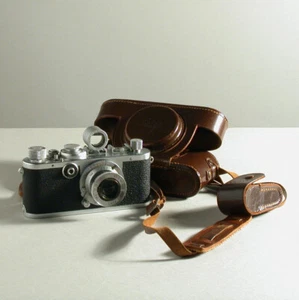 LEICA I f Red Dial - 1951- Sehr guter Zustand, Tasche,Leitz Elmar 5 cm Objektiv - Bild 1 von 24