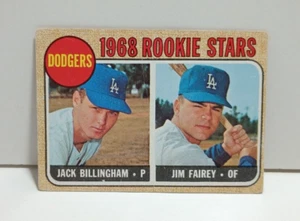 1968 Topps #228 Jack Billingham Jim Fairey Rookie Stars Card Dodgers - Foto 1 di 3