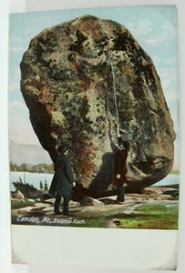 Postal Camden Maine Balance Rock - Imagen 1 de 2