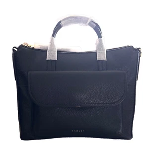 Bolso Bandolera RADLEY Colebrook Cierre Cuero Negro Pequeño Agarre - Nuevo - PVP £219 - Imagen 1 de 7