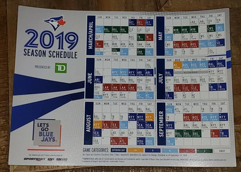 2019 Toronto Blue Jays Limited Edition Magnetic Magnet Schedule Cover