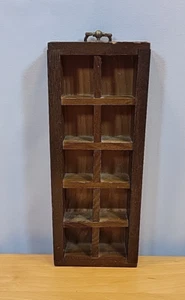 De colección Pequeña Caja de Madera Sombra Cubby Estante de Exhibición Baratijas MCM Casa Artesano - Imagen 1 de 9