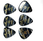 Pack de 6 choix de guitare D'Andrea Ultra Plecs huître noire 2,0 mm