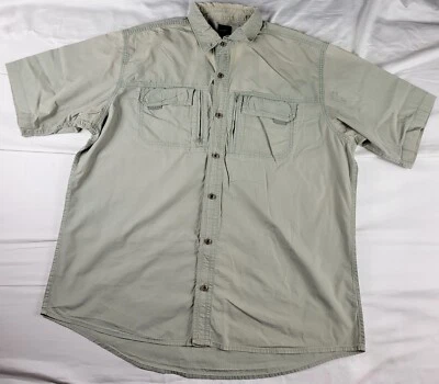 Camisa Pelirroja Para Hombre Talla XL Manga Corta Pesca Senderismo Bolsillos Ligeros Foto 1 de 4
