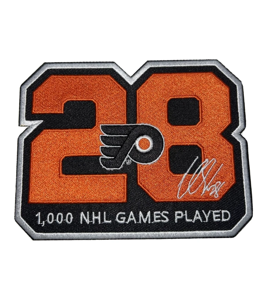 Claude Giroux 1000 1000th NHL Games Played Philadelphia Flyers 2022 Jersey Patch - Image 1 of 1