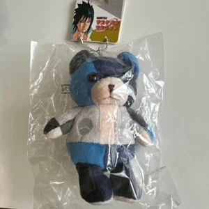 Naruto Exhibition Sasuke Bear Mascot Plush Toy 5.7in Gray Blue Shueisha Japan - Picture 1 of 8