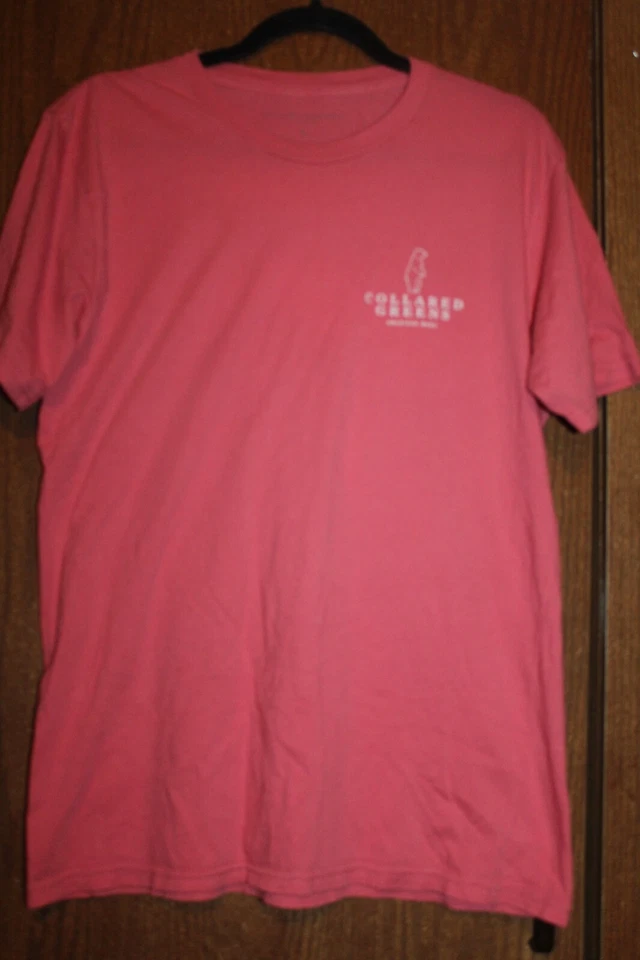 Camiseta Pullover Cuello Verde Hecha en Estados Unidos Hombres Algodón Rosa Cuello Redondo SS L Foto 1 de 4