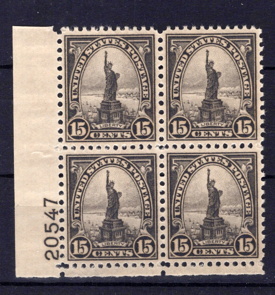 US Stamps 696 MNH XF/S Plate Block #20547 Rotary Statue Liberty ZAYIX 1024M0236 - Image 1 of 2