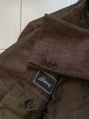 Blazer Abrigo Deportivo Chaqueta Brioni Parlamento Espiga Cachemira Talla 41US/51 EUR Foto 1 de 4