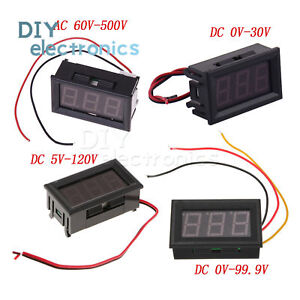 0.56"LED Voltmeter Digital Voltage Meter AC 70V-500V DC 0V-30V/0V-99.9V/5V-120V