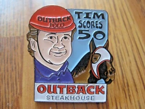 Outback Steakhouse Restaurant Tim Scores 50 Polo Pin Pinback - Picture 1 of 1