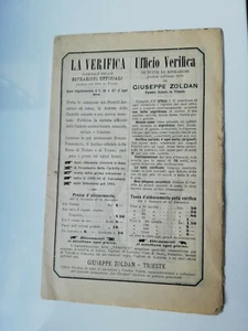 GIORNALE LA VERIFICA ESTRAZIONI UFFICIALI 1883 TRIESTE - Picture 1 of 11